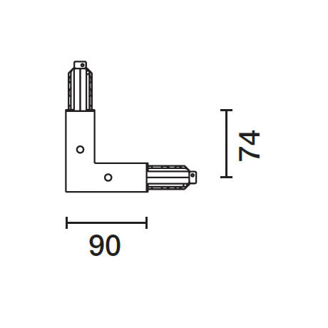 IGUZZINI ILLUMINAZI - IGZ3.MXX5.004.0 GIUNTO AD L C/CONDUT.TERRA ESTER.X BINAR