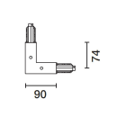 IGUZZINI ILLUMINAZI - IGZ3.MXX5.004.0 GIUNTO AD L C/CONDUT.TERRA ESTER.X BINAR