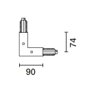 IGUZZINI ILLUMINAZI - IGZ3.MXX5.001.0 GIUNTO AD L C/CONDUT.TERRA ESTER.X BINAR