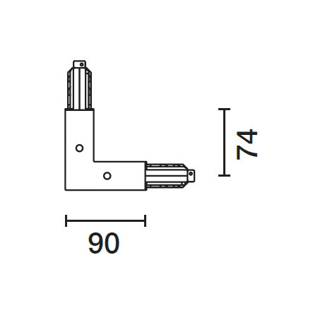 IGUZZINI ILLUMINAZI - IGZ3.MXX5.001.0 GIUNTO AD L C/CONDUT.TERRA ESTER.X BINAR