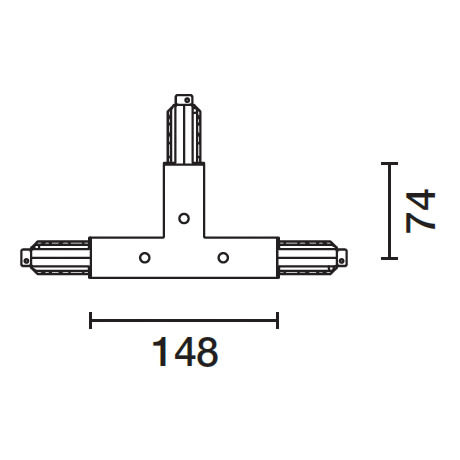 IGUZZINI ILLUMINAZI - IGZ3.MXX6.004.0 GIUNTO T C/CONDUT.TERRA DESTRO+INTER.X B