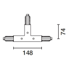 IGUZZINI ILLUMINAZI - IGZ3.MXX7.001.0 GIUNTO T C/CONDUT.TERRA SINIST+INTER.X B
