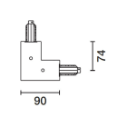 IGUZZINI ILLUMINAZI - IGZ3.MXY7.001.0 GIUNTO AD L C/CONDUT.TERRA ESTER.X BINAR