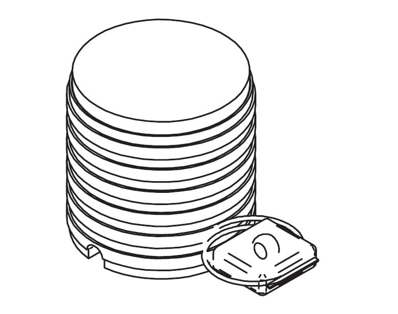 LINEA LIGHT (ILED) - ILD98318 CONTROC.PVC XCONCENTR.D100 XCAROTT.