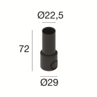 LINEA LIGHT (ILED) - ILD99676 CONTROCASSA SUELO BASSO D.29 H.72,2