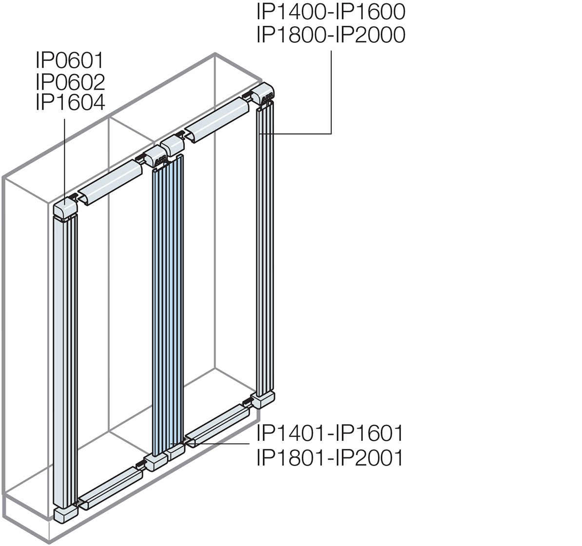 ABB SPA - ABBIP1200 N.2 PROF. FIN.VERT. X STRUT. E VC H=1200