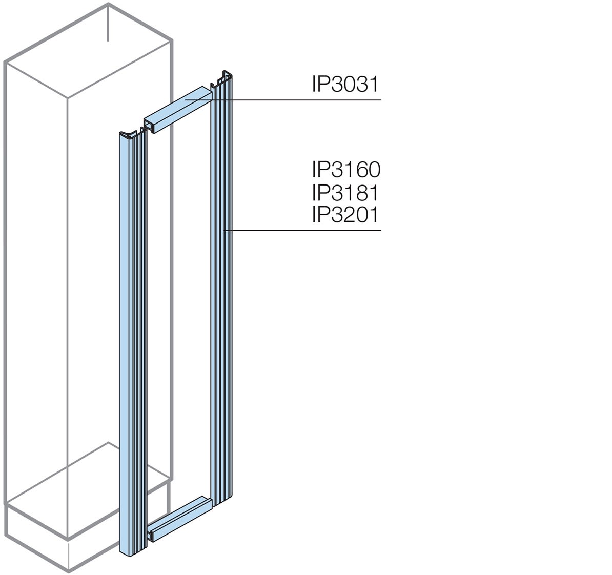 ABB SPA - ABBIP3181 PROFILI FINITURA IP31 H=1800 2PZ. M