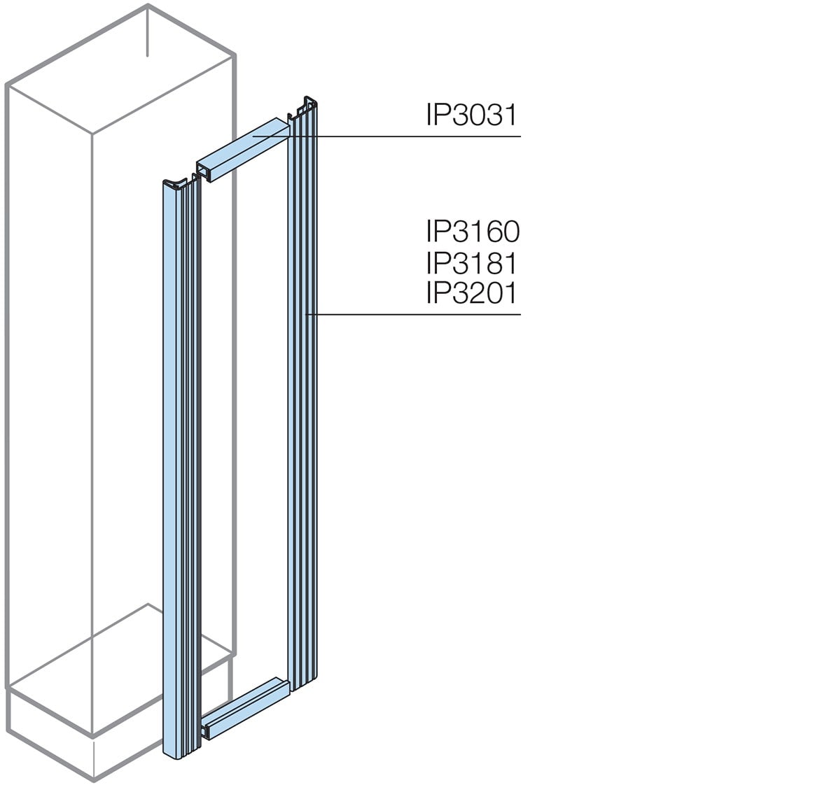ABB SPA - ABBIP3181 PROFILI FINITURA IP31 H=1800 2PZ. M