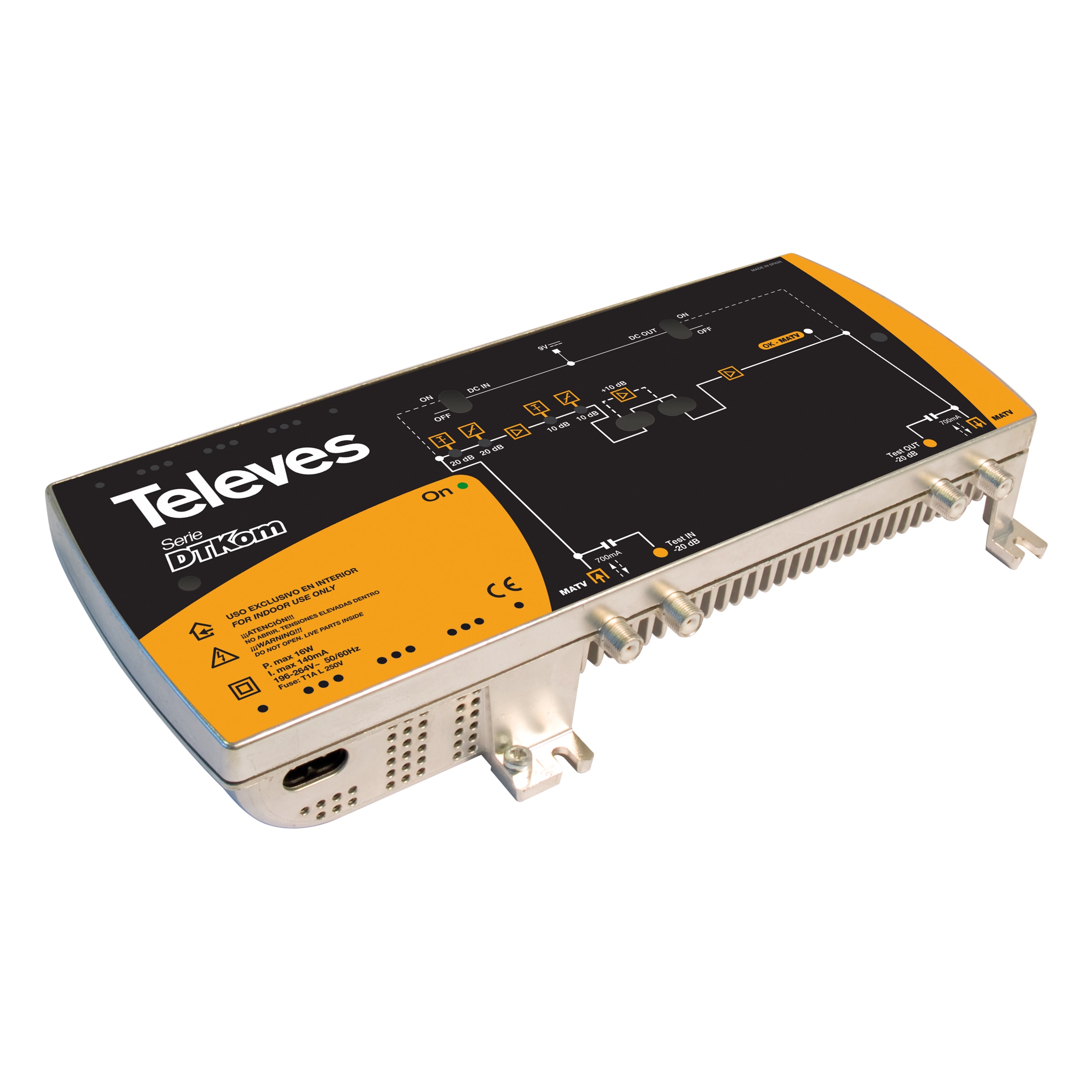 TELEVES ITALIA SRL - TVV5338 AMP.DTKOM MATV 1I/1U F V/U G40..50DB
