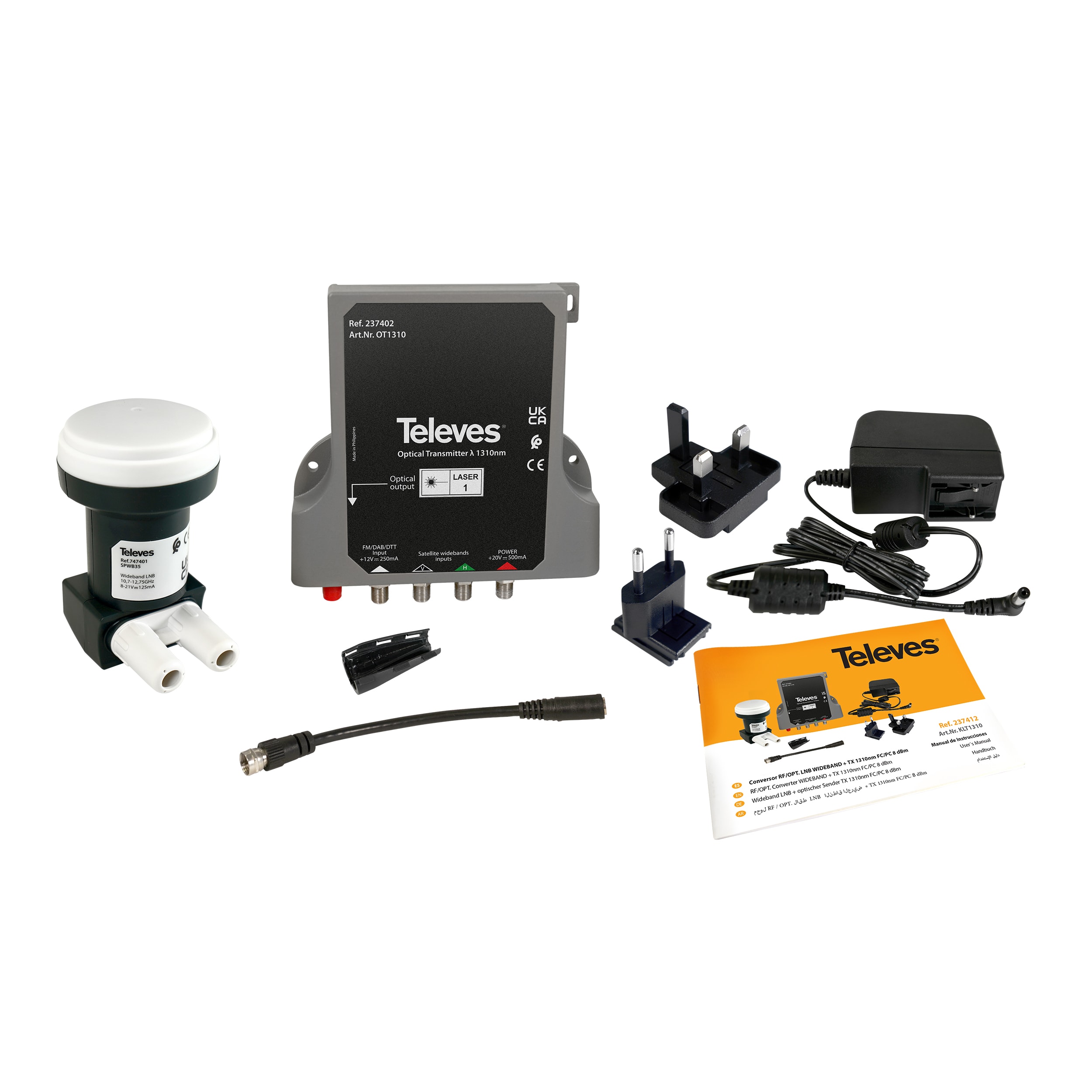 TELEVES ITALIA SRL - TVV237412 KIT: LNB WIDEBAND + TX 1310NM FC/UPC 8DB