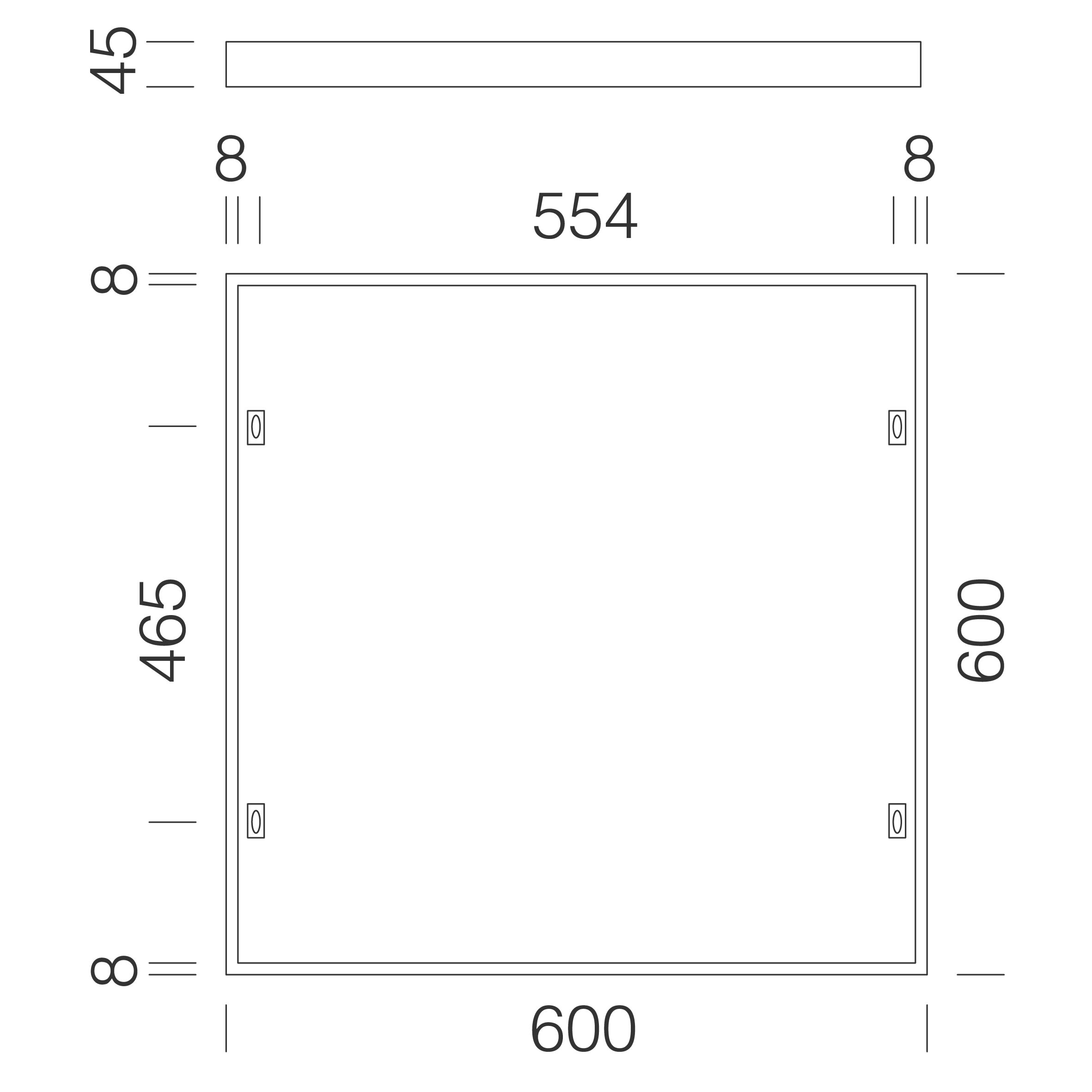 DISANO - DIS99803100 CORNICE PLAFONE PANEL 595 BIANCO