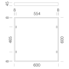 DISANO - DIS99803100 CORNICE PLAFONE PANEL 595 BIANCO