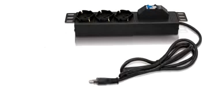 ITEM - IT220615 BARRA AL. 10 CON 2 PRESE SCHUKO + INTER