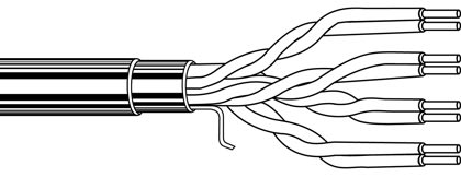 ITC INDUSTRIA TECNIC - ITC44UEDPNM100 4X2 AWG 24 UTP CAT 5E DG PE NERO M.100 F