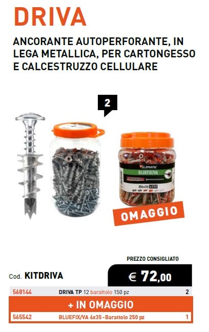 ELEMATIC SPIT - ITPKITDRIVA 2 barattoli DRIVA TP + OMAGGIO 1 baratto