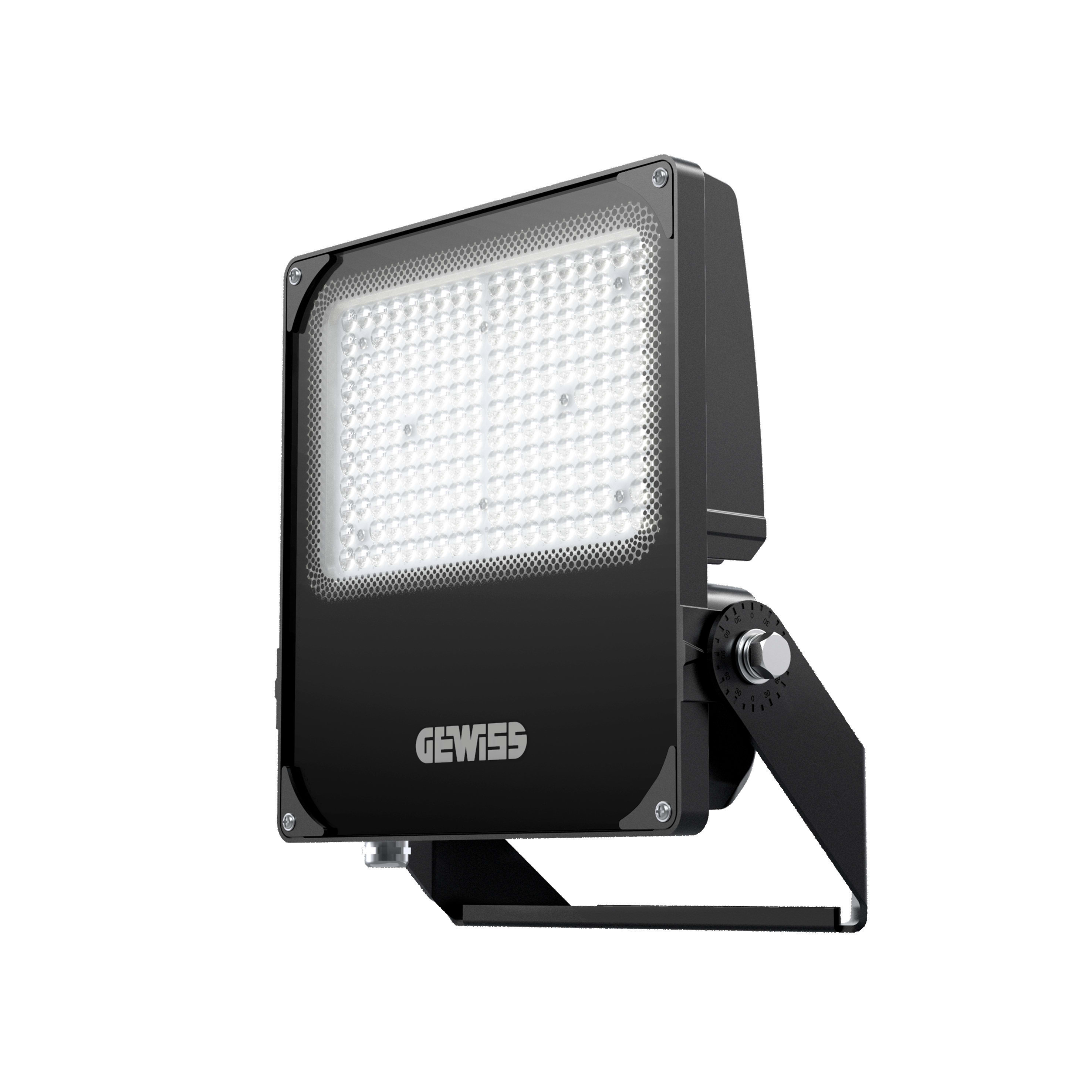 GEWISS - GEWGWF1100RC830 ELIA FL - L3 150W - ASIMMETRICO - 3000K CRI80 - ON/OFF - IP66 - CLASSE I - NERO