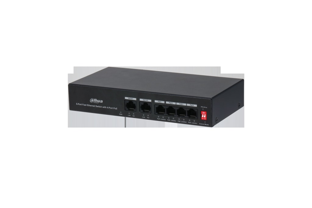 DAHUA TECHNOLOGY - DUHM-0015379 PFS3006-4ET-36: SWITCH UNMANAGED CON 6 P