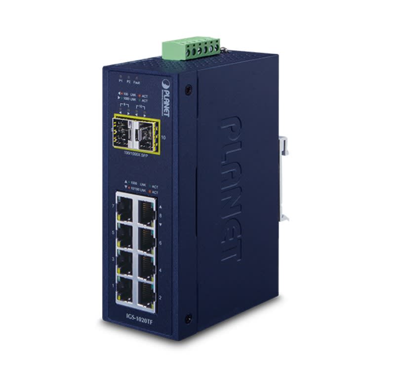 QUBIX SPA - QBX2032281 IGS-1020TF SW IP30 8GE+2SFP 100/1000X