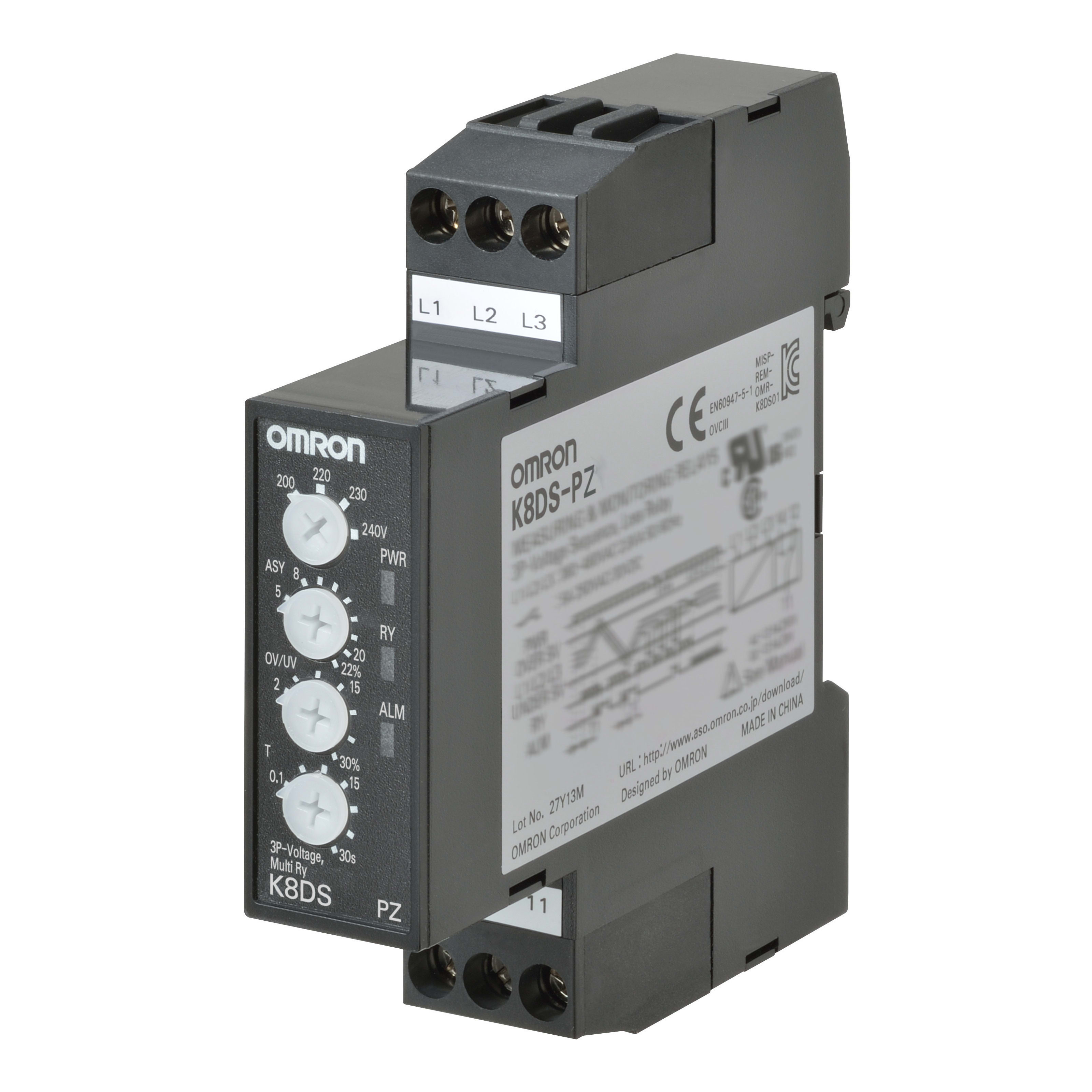 OMRON - OMRK8DSPZ2 rele-Contr3Fas380/480VSequenza Fase MancFas