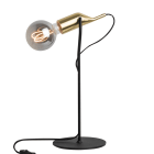 ROSSINI - RSSKAR003NOTS LAMPADA DA TAVOLO NERO/OTTONE SPAZZOLATO E27 IP20