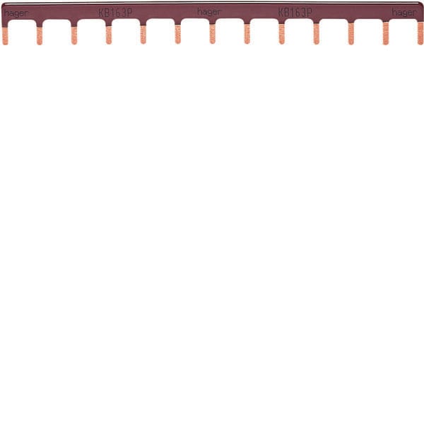 HAGER - HAGKB163P Kammschiene 1P Stift 10mm2 63A 13M braun