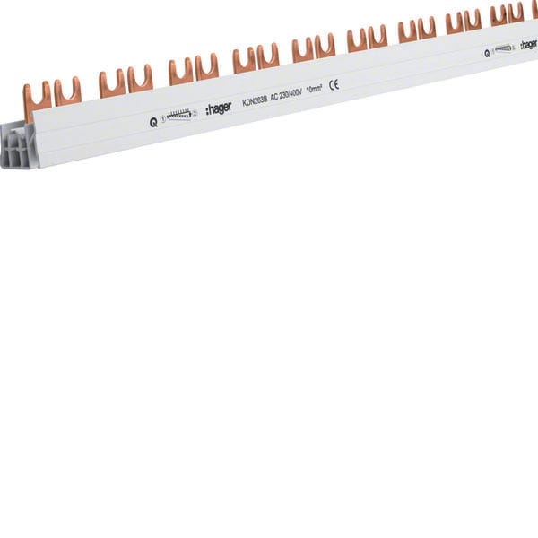 HAGER - HAGKDN263B Phasenschiene 2P Gabel 10mm2 63A 57M
