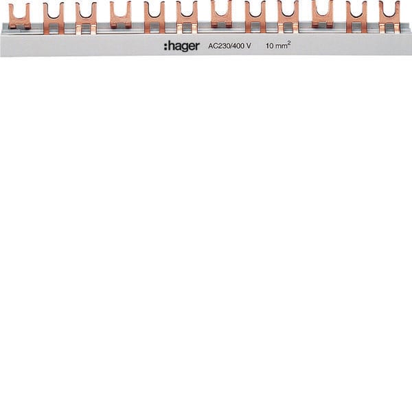 HAGER - HAGKDN363B Phasenschiene 3P Gabel 10mm2 63A 57M
