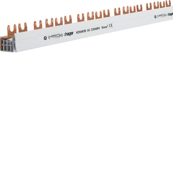 HAGER - HAGKDN463B Phasenschiene 4P Gabel 10mm2 63A 57M