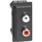 BTICINO - BTIKG4269R L.NOW - MODULO DOPPIO RCA NERO