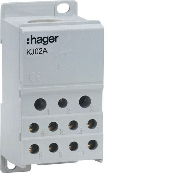 HAGER - HAGKJ02A Verteilerblock, 250A, 1polig