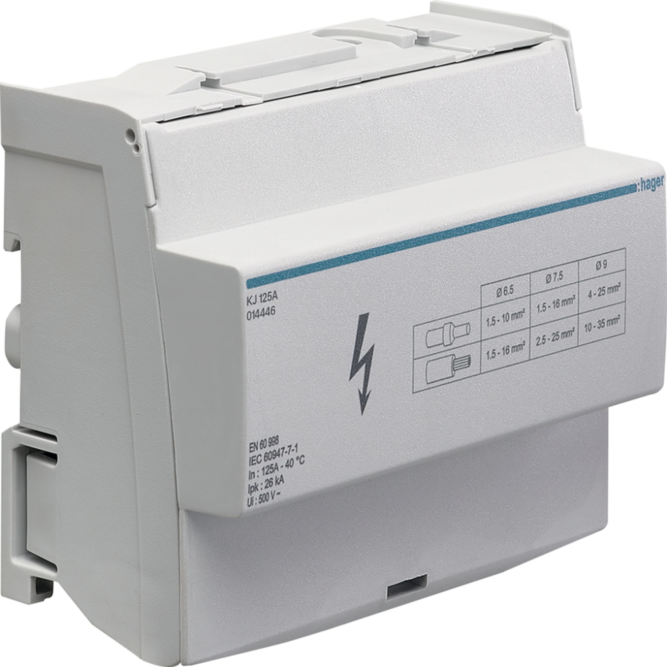 HAGER - HAGKJ125A RIPARTITORE MODULARE 2X125A 12 CONNESS.