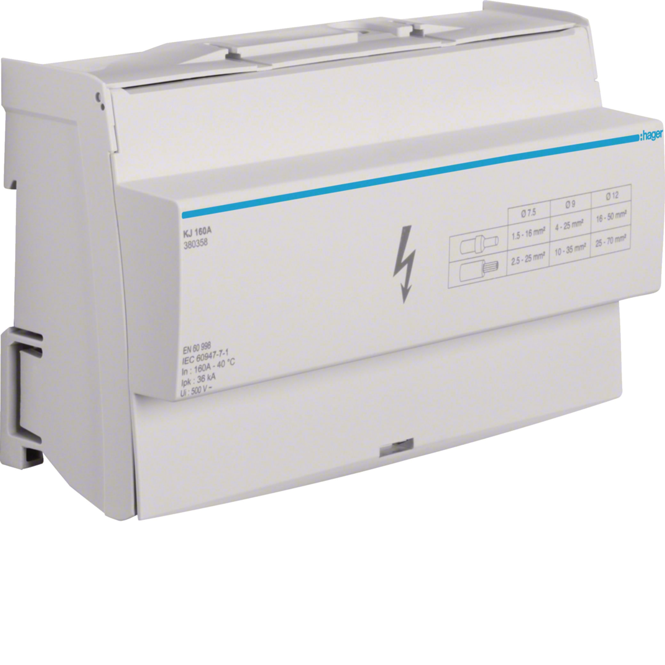 HAGER - HAGKJ160A RIPARTITORE MODULARE 4X160A 12 CONNESS.