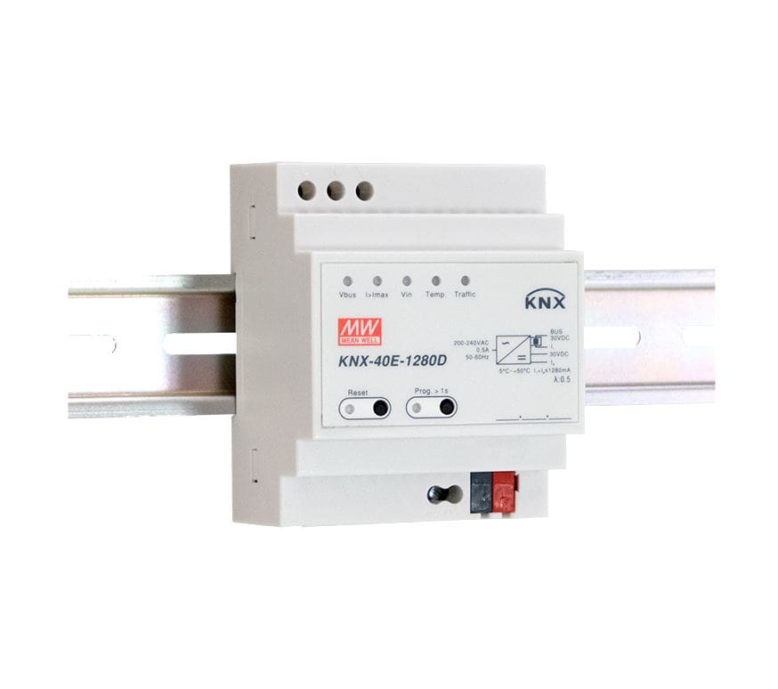 DIGIMAX SRL - DIXKNX-40E-1280D ALIMENTATORE DIN RAIL KNX 1280MA 40W