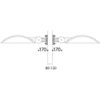 PERFORMANCE IN LIGHT - PRI14084202 Supporti in acciaio zincato a caldo per l’installazione doppia su pali da Ø80 a Ø120mm, completi di tiranti e dadi M8.
