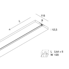 NOVALUX SPA - NOX101898.99 L-09: LINEARE OPALE 2M