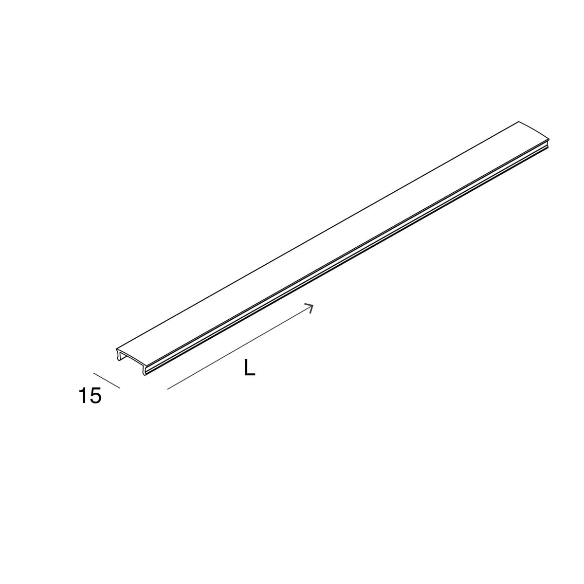 NOVALUX SPA - NOX1018A3.99 SCHERMO OPALE 6 m opzionale Consigliato per installazioni in fila continua.