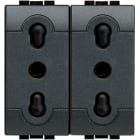 BTICINO - BTIL4180/2 LIVING INT - PRESA DUPLEX BIPASSO 10/16A
