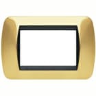 BTICINO - BTIL4803OR LIVING INT - PLACCA 3 POSTI ORO VERO