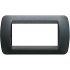 BTICINO - BTIL4804PA LIVING INT.- PLACCA 4P PLASTICA ACCIAIO