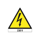 GRAFOPLAST SRL - GRALA11135F1 TRIANG.PERICOLO 230V VINYL AD L=68 12PZ/