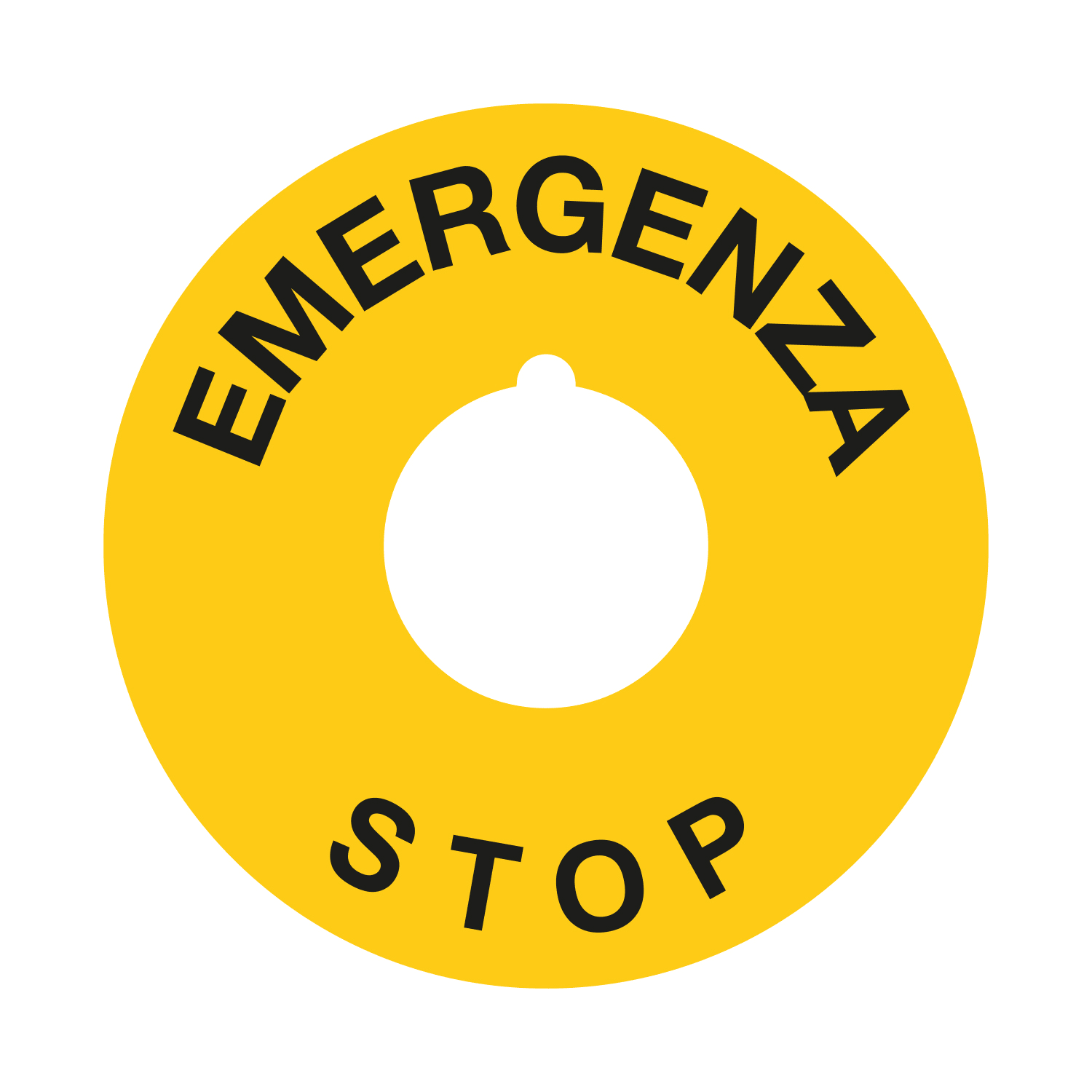 GRAFOPLAST SRL - GRALAX50010F1 TONDA EMERGENZA STOP IN PC D60MM-12PZ/