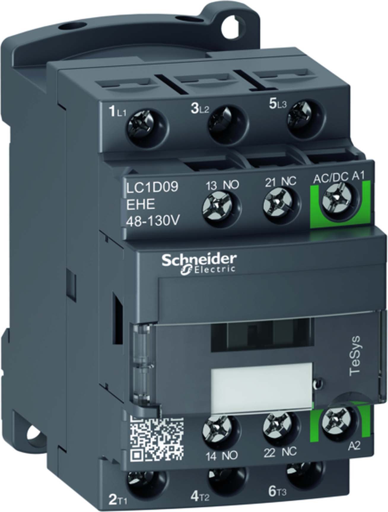 SCHNEIDER ELECTRIC - SNRLC1D09EHE TeSys D Green contattore - 3P - <= 440 V - 9 A AC-3 - 48...130 V AC/DC