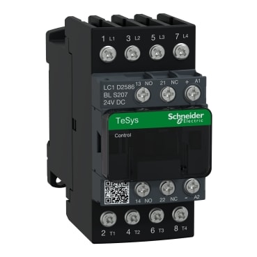 SCHNEIDER ELECTRIC - SNRLC1D2586BLS207 Contattore TeSys LC1D 25A 24 vcc ba 4 poli ( 2NA+2NC ) , occhiello , ferroviario