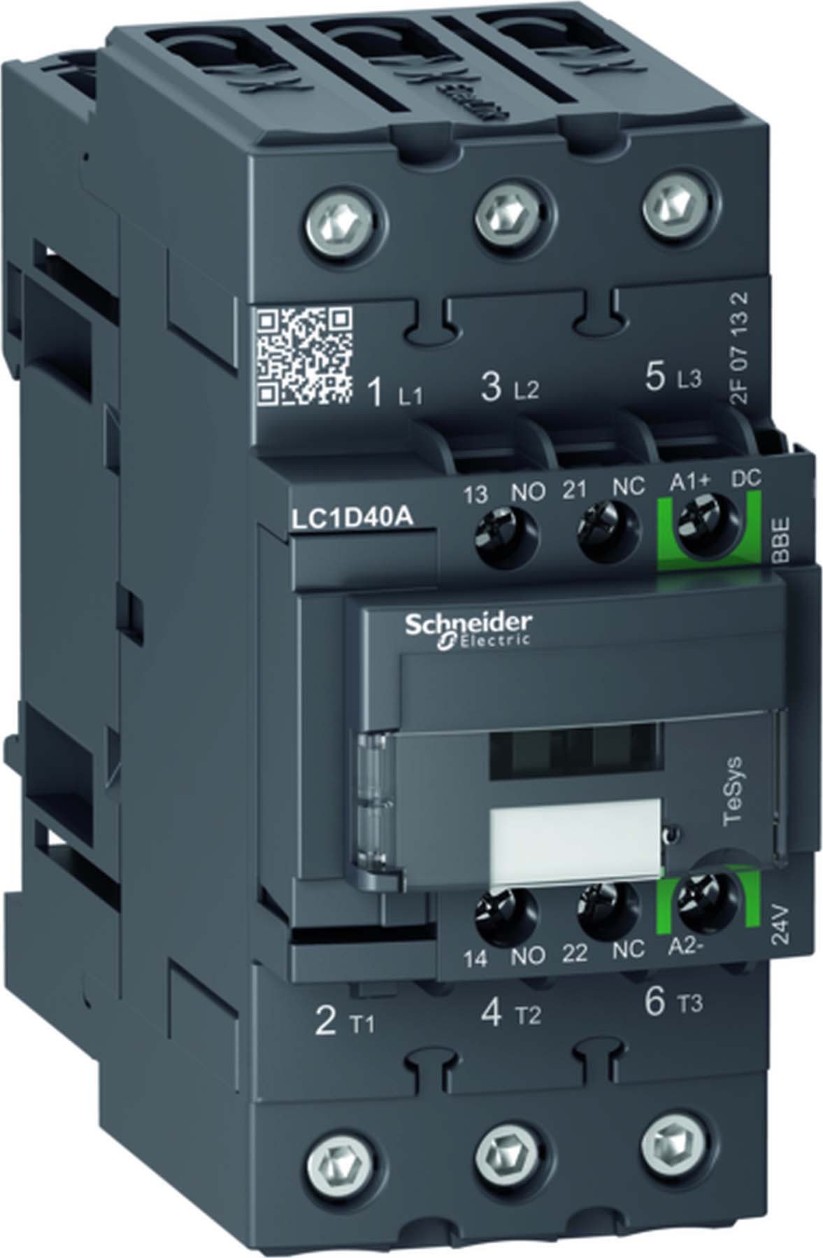 SCHNEIDER ELECTRIC - SNRLC1D40ABBE TeSys D Green contattore - 3P - <= 440 V - 40 A AC-3 - 24 V DC