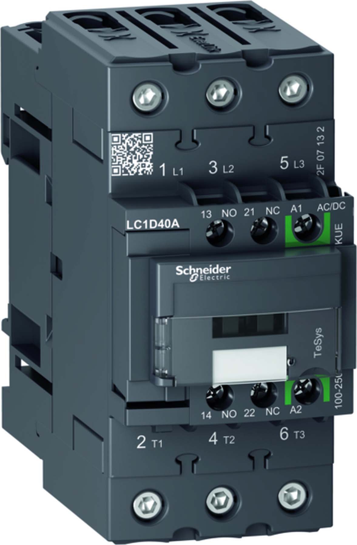 SCHNEIDER ELECTRIC - SNRLC1D40AKUE CONTATTORE 40A 100-250VAC/DC GREEN
