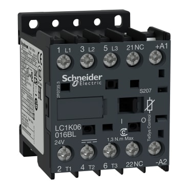 SCHNEIDER ELECTRIC - SNRLC1K06016FLS207 CONTATTORE K 3P AC3 440V 6A - 11 V