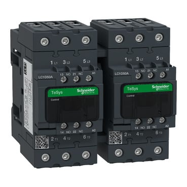 SCHNEIDER ELECTRIC - SNRLC2D50AFE7 Teleinvertitore TeSys LC2D - 3 poli - AC3 440 V 50 A - 115 V CA