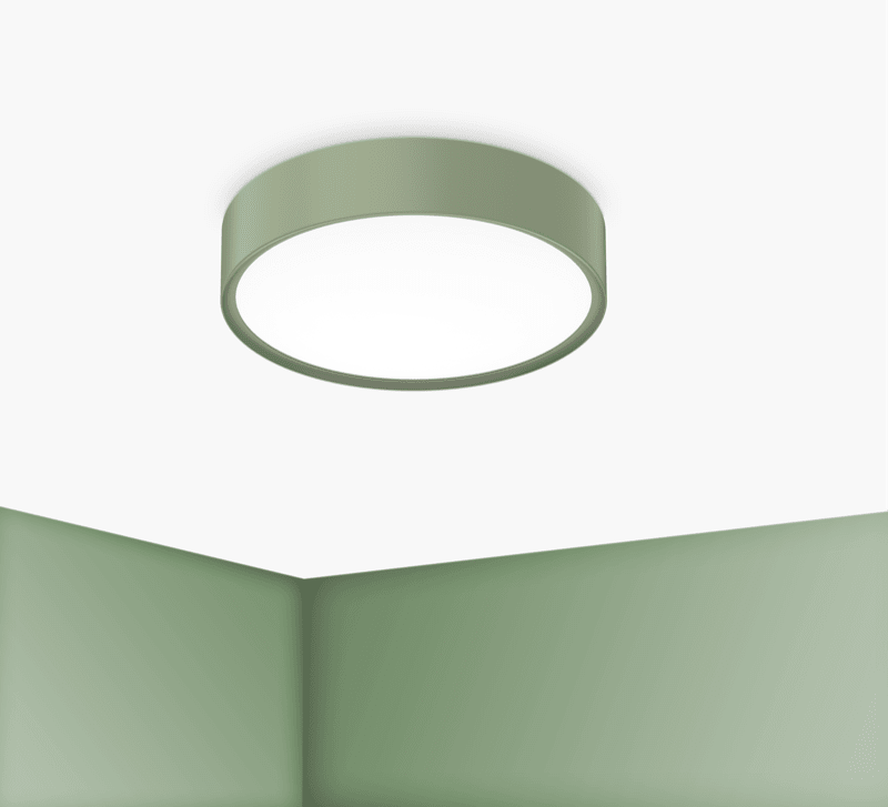 CENTURY ITALIA SRL - CUYBCL-1730VE PLAF. BLANCA LUXE 300MM VERDE SALVIA