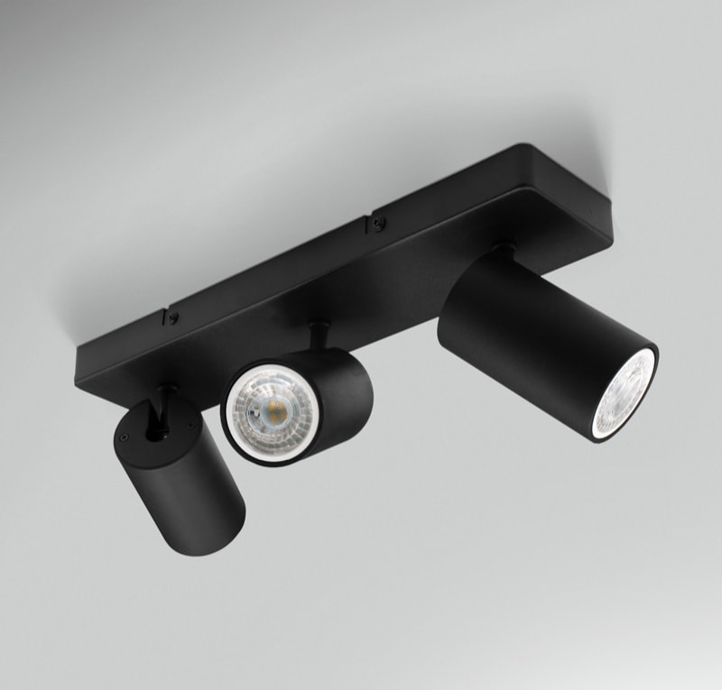 CENTURY ITALIA SRL - CUYENSN-3GU10 FARETTO SOFFITTO ENFASI SQUARE NERO