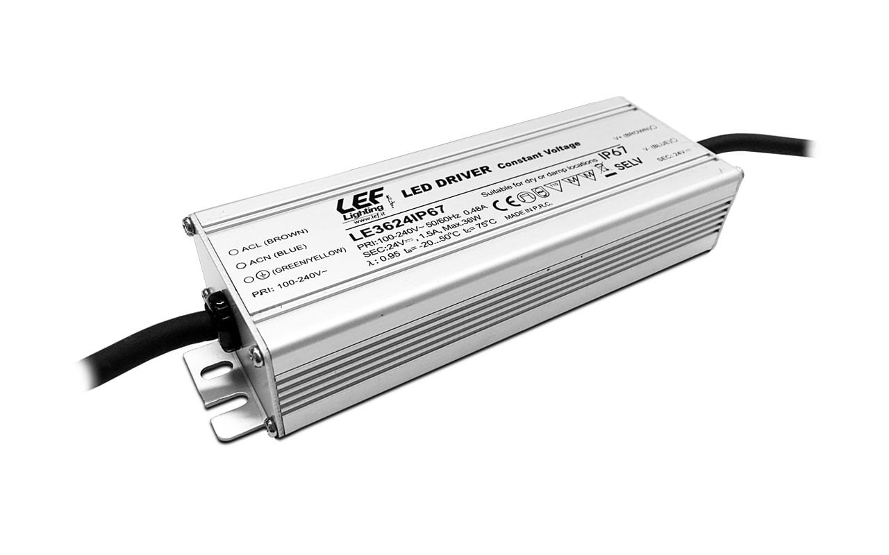 LEF LIGHTING SRL - LEFLE10024IP67 ALIM. LED TENS. COSTANTE 100W 24VDC IP67